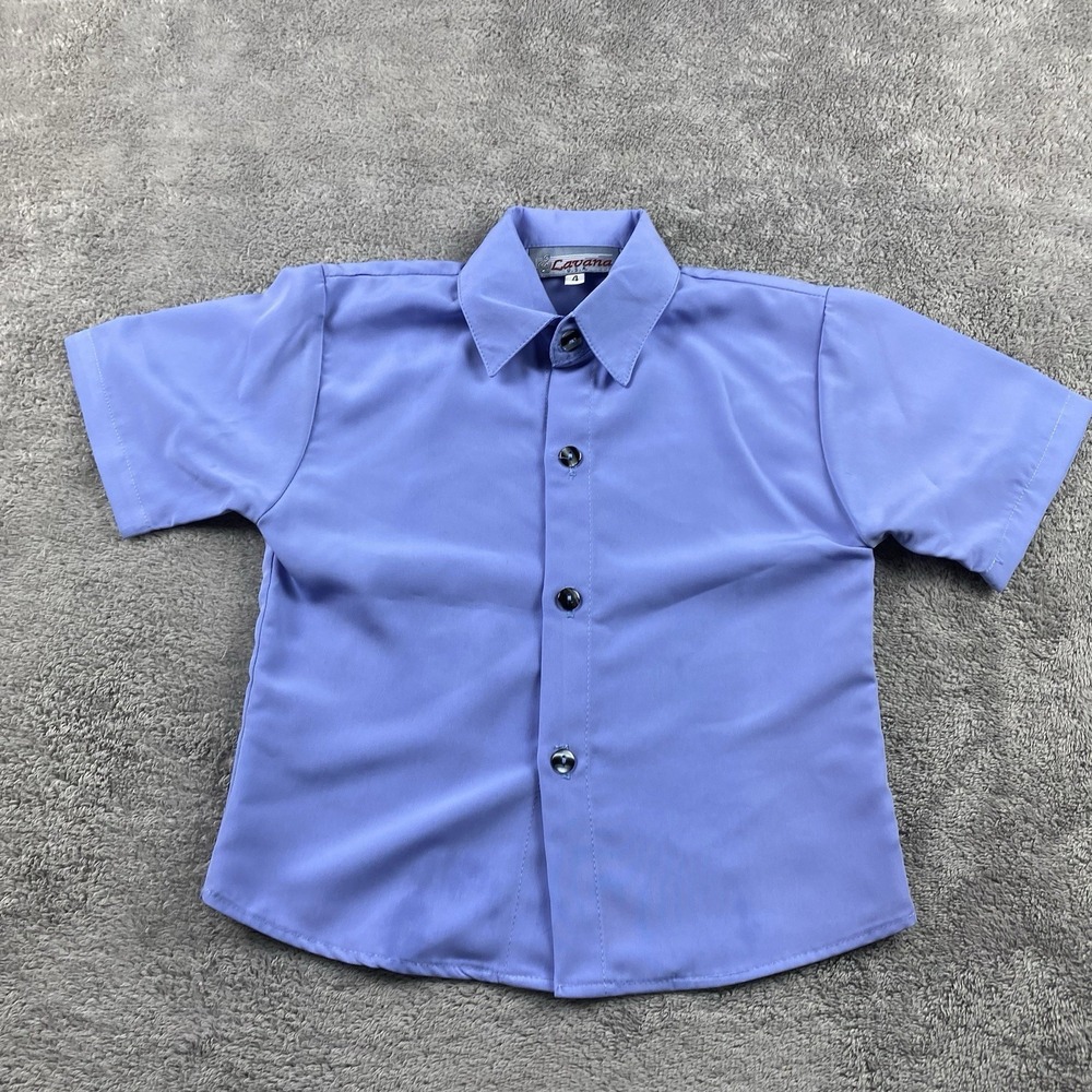 Lavana USA Shirt Buttons Womens‎ 4 Blue Short Sleeve